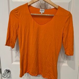 Giorgio Armani Vivid Orange Short Sleeve Top
